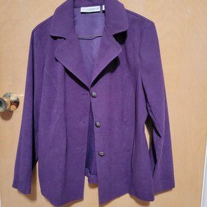 SagHarbor Stretch Suit Jacket - Purple, Size- Small